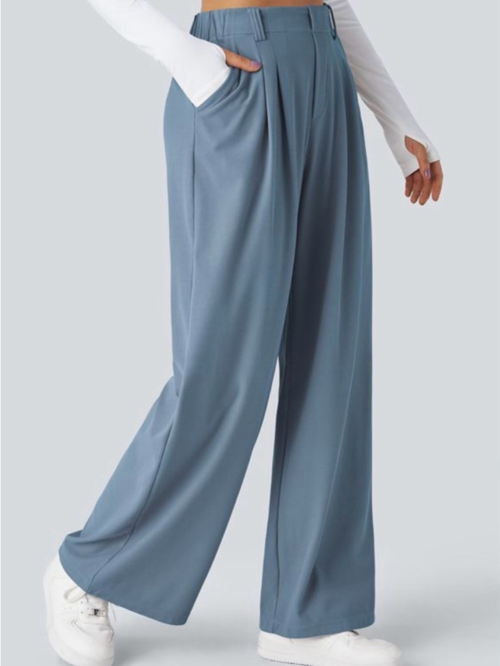 Halara Flex™ High Waisted Pocket Wide Leg Waffle Work Pants